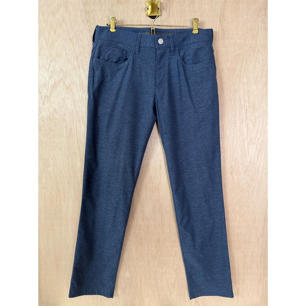 Bonobos Golf Mens Slim Fit Five Pocket Performance Pants Blue Heather 31x32